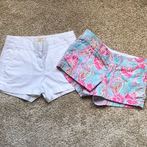 2 pair designer shorts! JCrew Lilly Pulitzer LN!